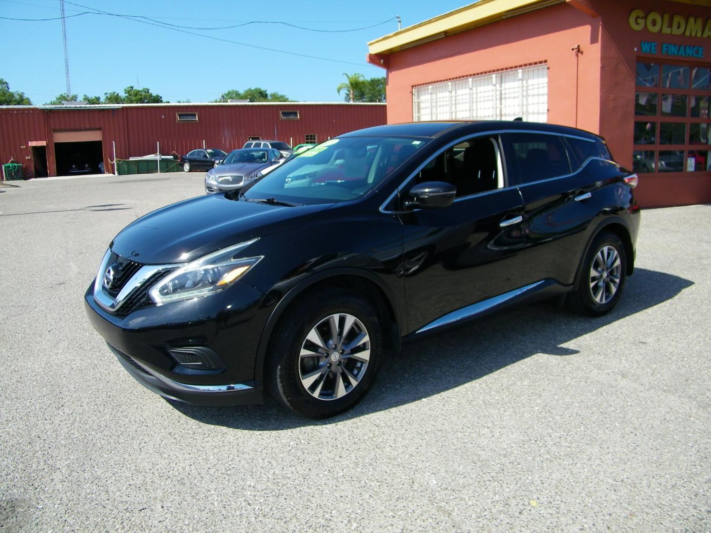 2018 Black /Black Nissan Murano S (5N1AZ2MG0JN) with an 3.5L V6 engine, Automatic CVT transmission, located at 4000 Bee Ridge Road, Sarasota, FL, 34233, (941) 926-0300, 27.298664, -82.489151 - Photo#2